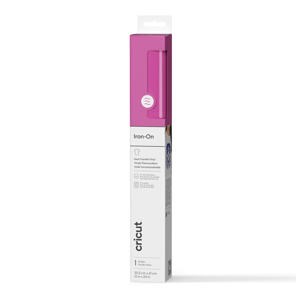 Cricut 12x24 Inch Iron-On Vinyl Roll, Black, 2 Feet