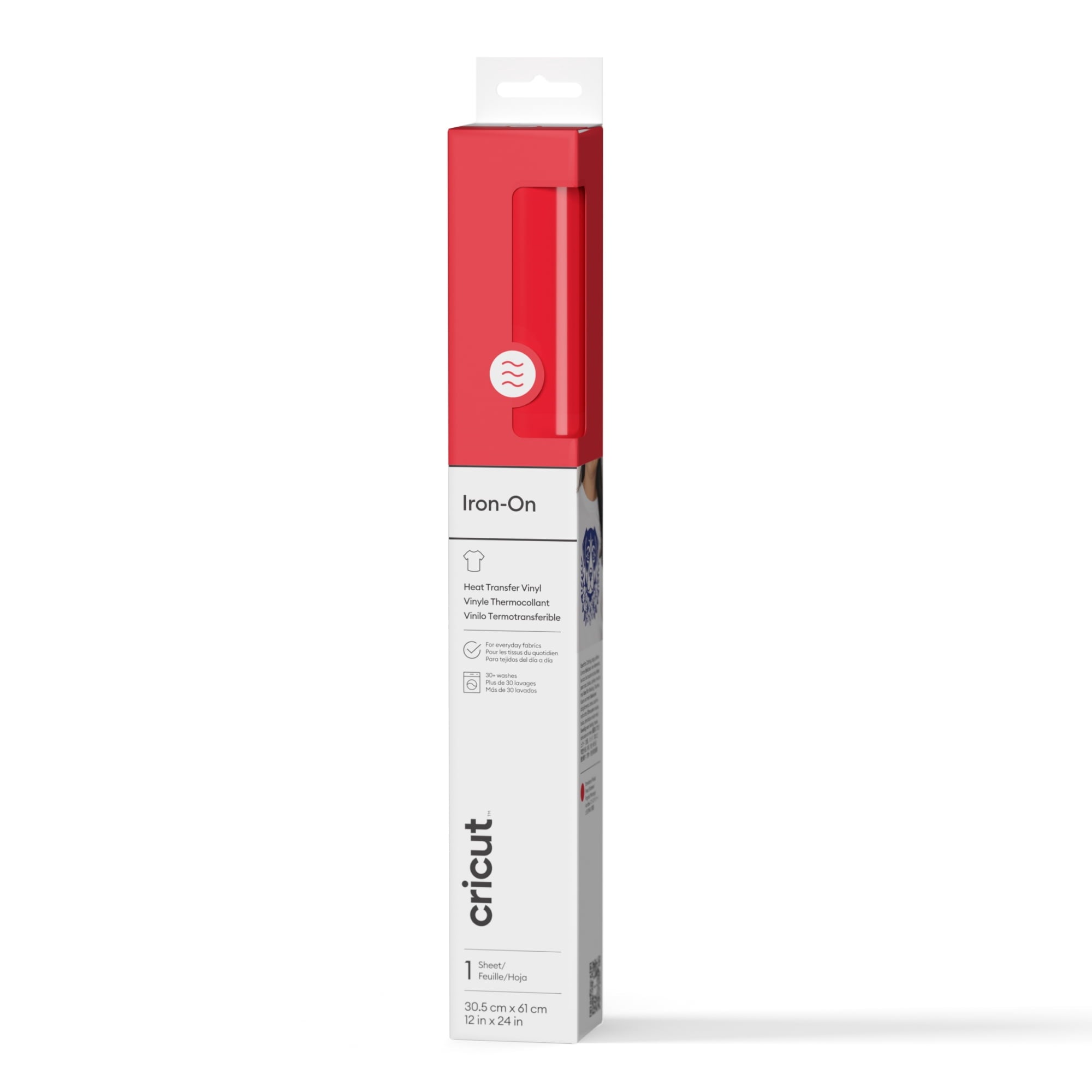 Cricut 12x24 Inch Iron-On Vinyl Roll, Black, 2 Feet