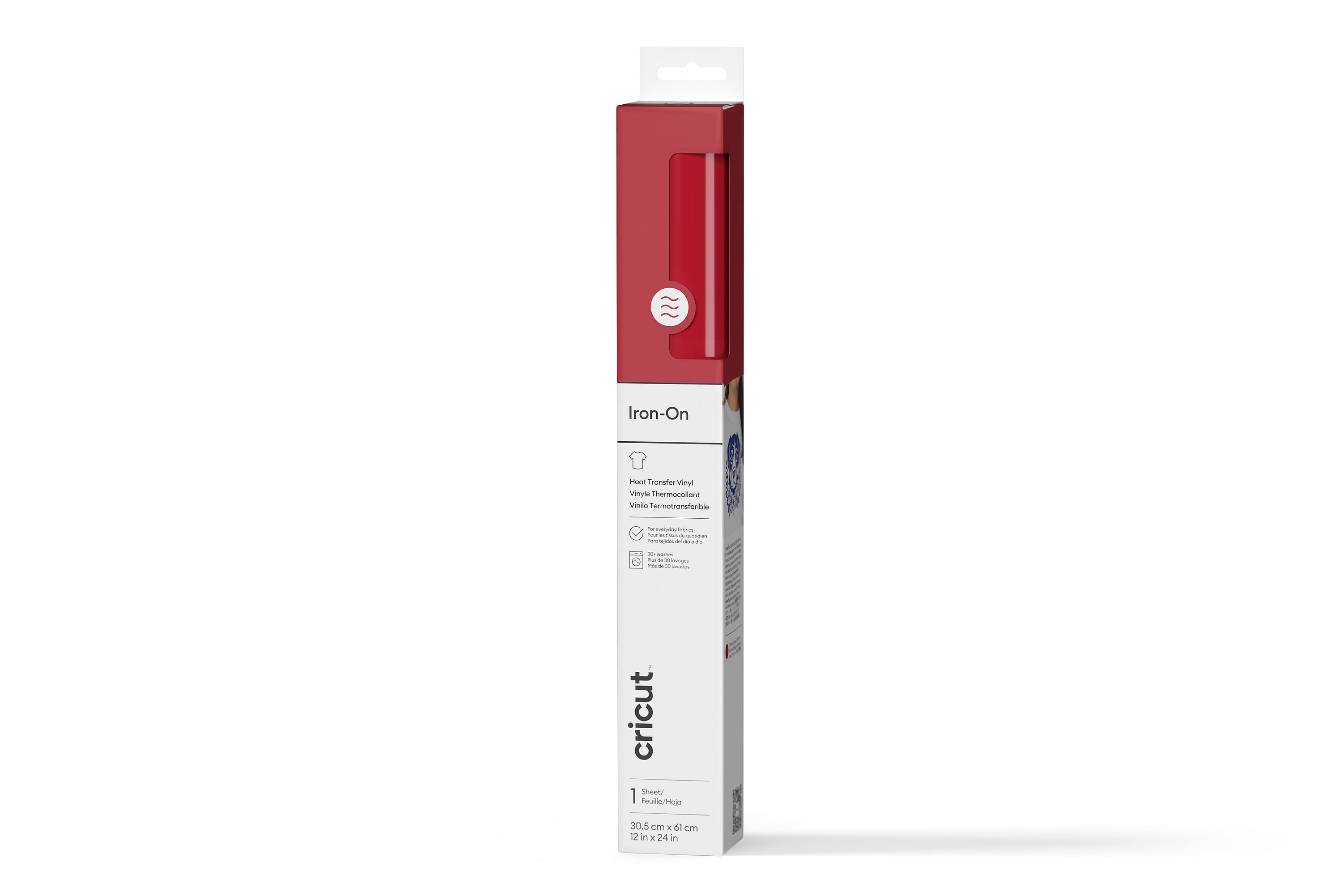 Cricut 12x24 Inch Iron-On Vinyl Roll, Black, 2 Feet