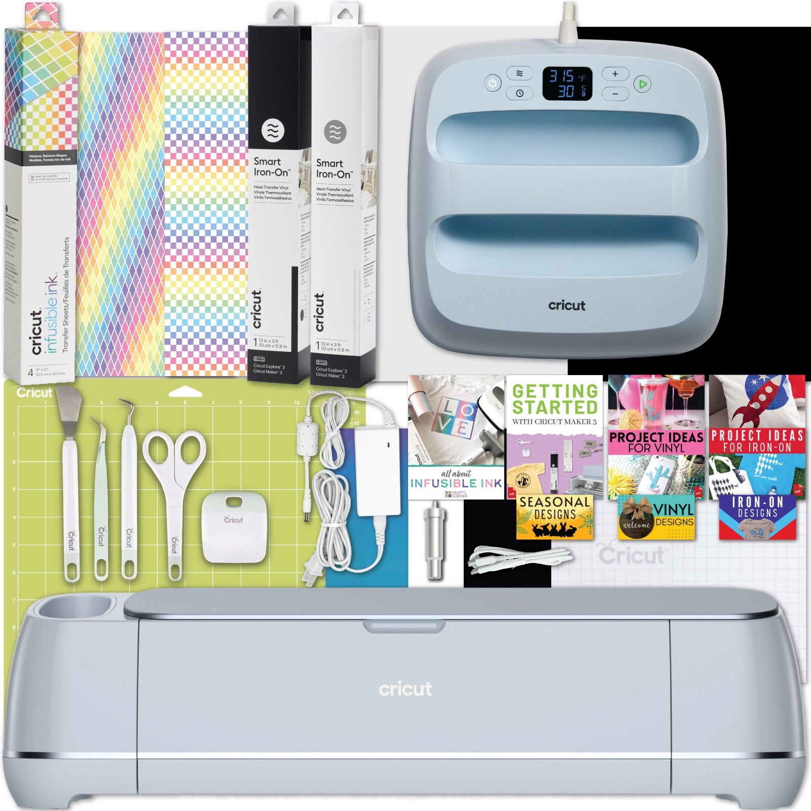 Cricut Maker 3 Cutting Machine with Rainbow Smart Vinyl