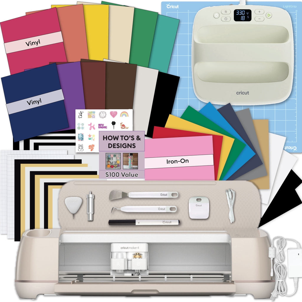 Cricut Maker 4 Cutting Machine - Ultimate Sticker Making Bundle for St