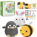 Zepiany Crochet Kit for Beginners, Crochet Animals Kit with Step-by-St