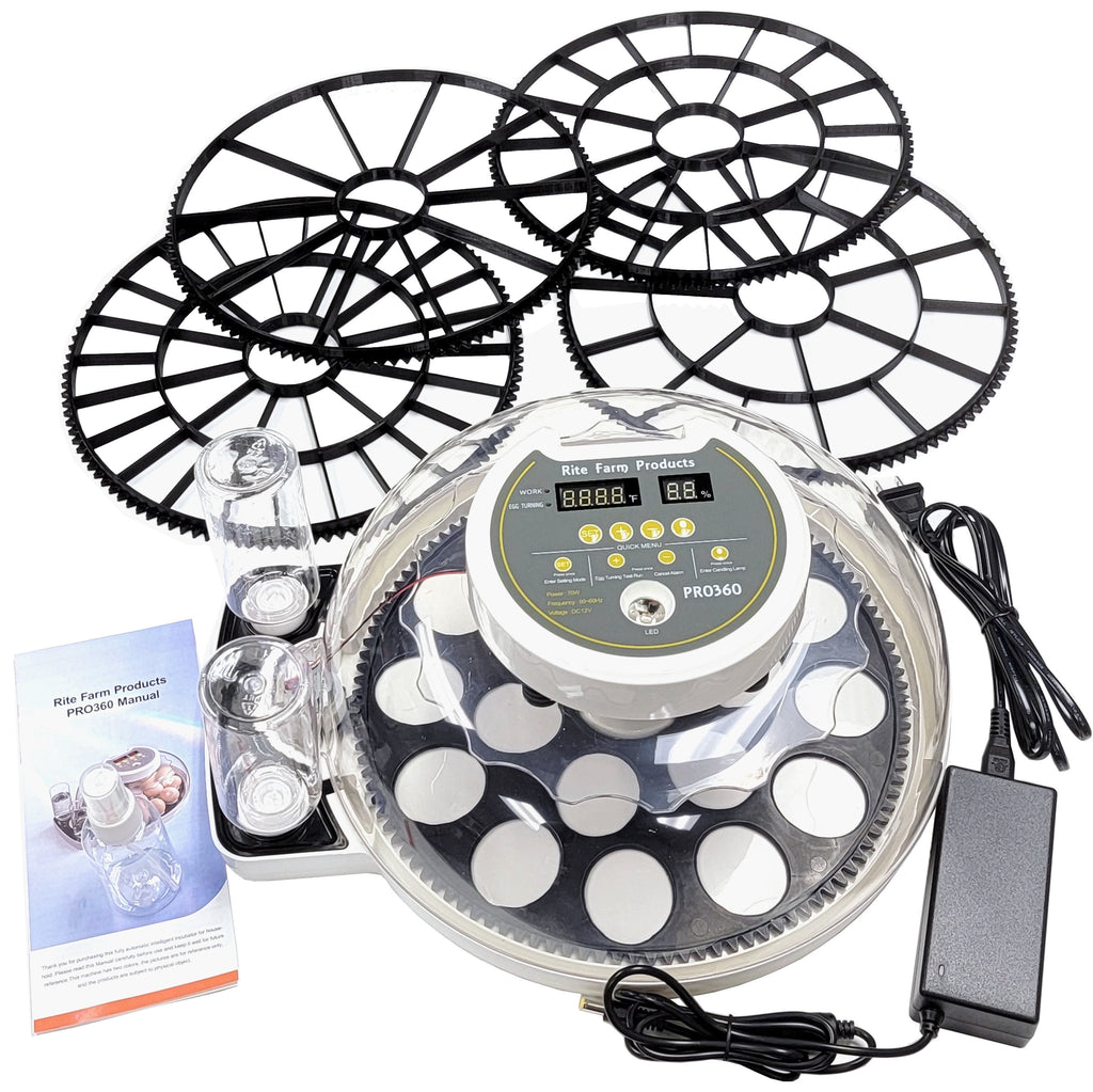 DELUXE PRO 360 RITE FARM PRODUCTS 21 EGG CHICKEN INCUBATOR HATCHER & A