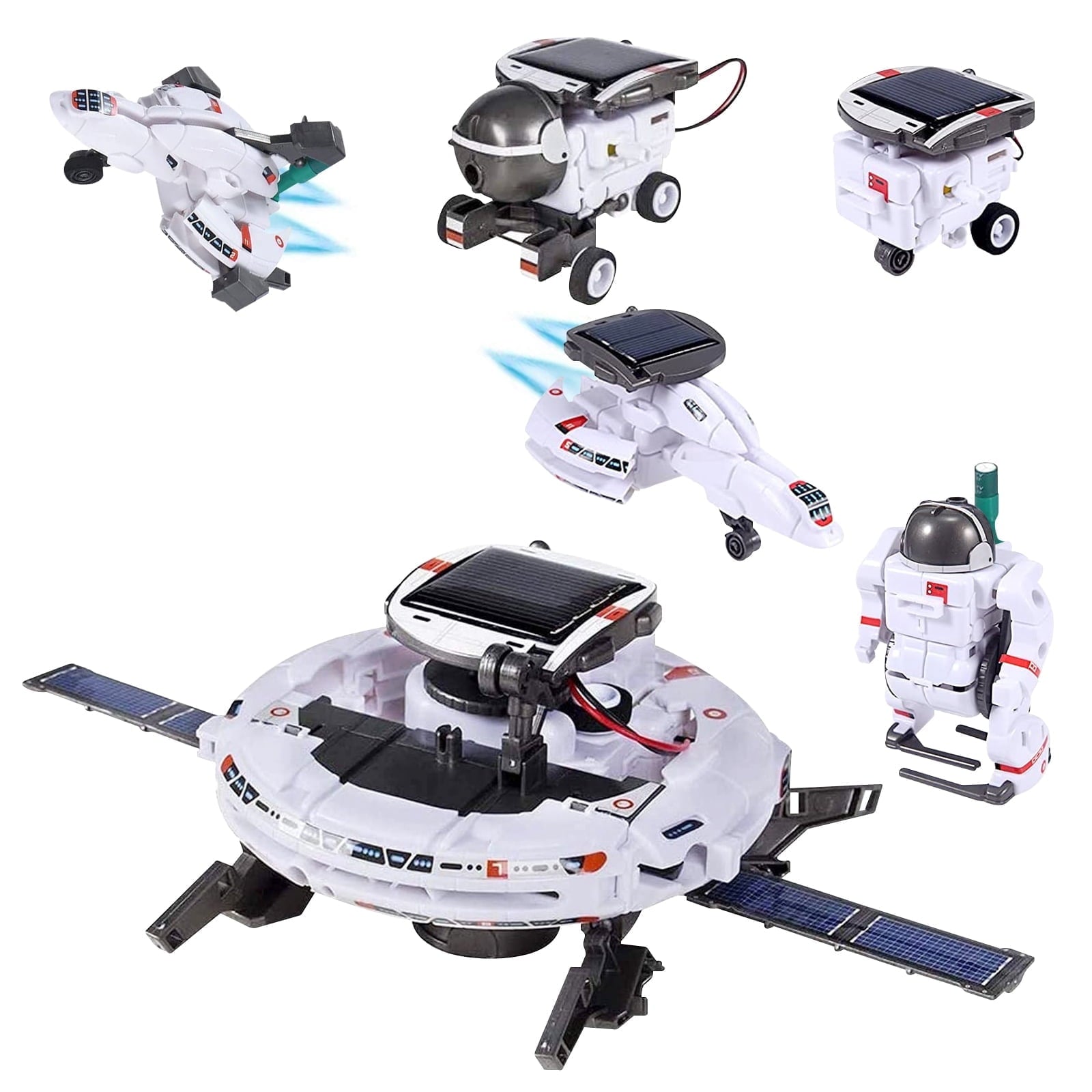 RNKR 6-in-1 Solar Robot STEM Kit for Kids, DIY Space Building Science