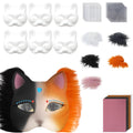 DIY Therian Mask Kit Blank Cat Mask with Felt Fabric Sheet Plush Eye M