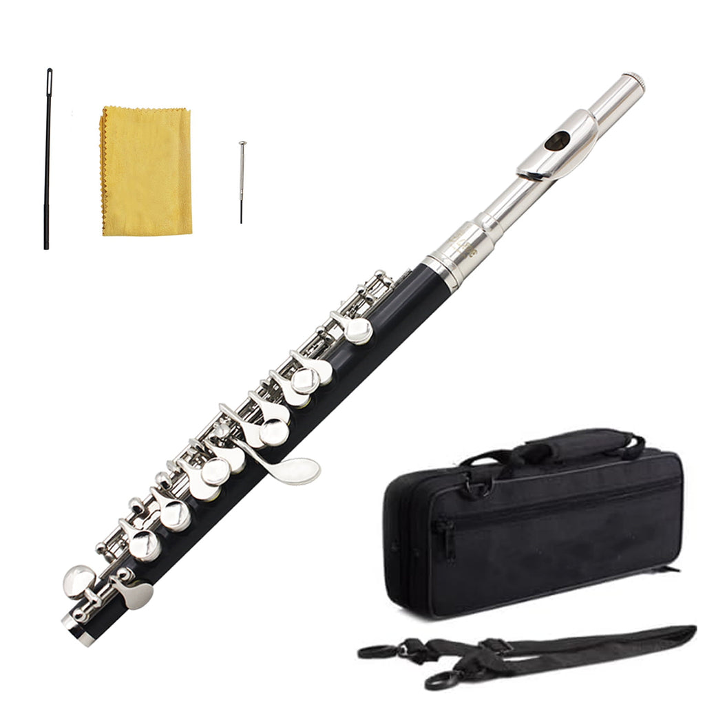Dcenta Key of C Piccolo Flute with Polish Cloth Cleaning Stick Screwdr