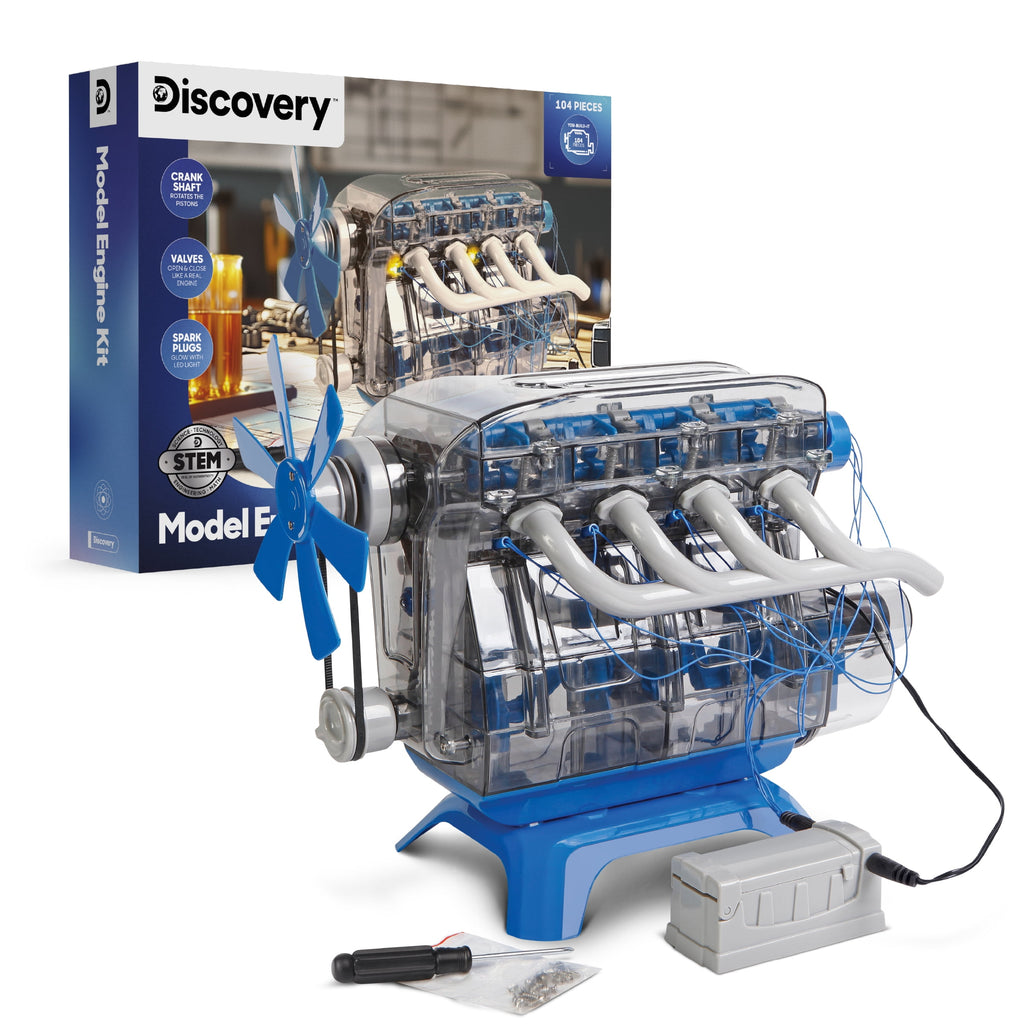 Discovery #Mindblown Model Engine Kit for Children, with Moving Motor