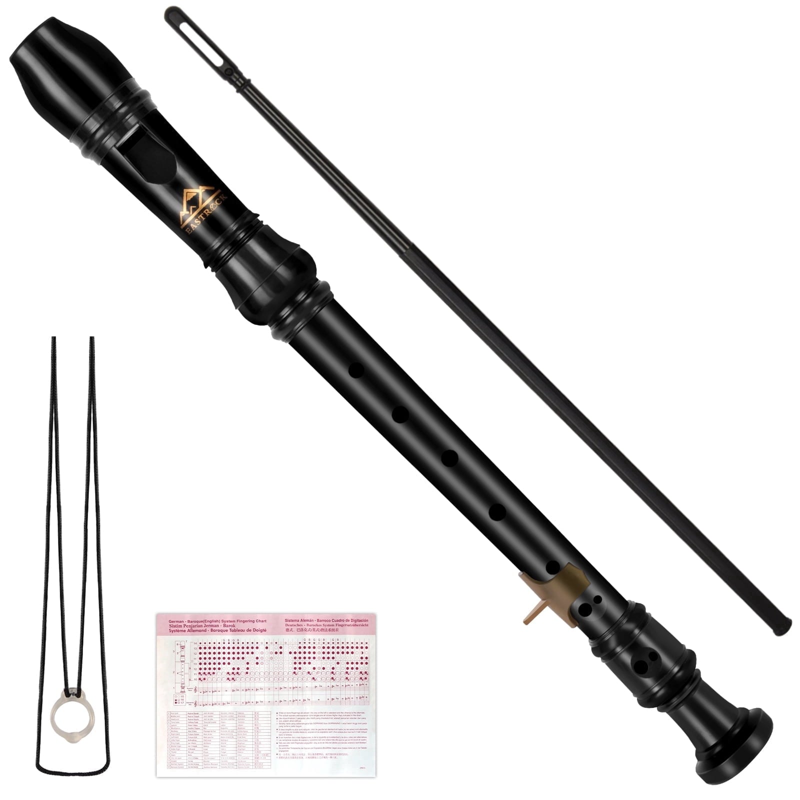 EASTROCK Recorder Instrument 3Pcs Soprano Recorder Flute C Key German