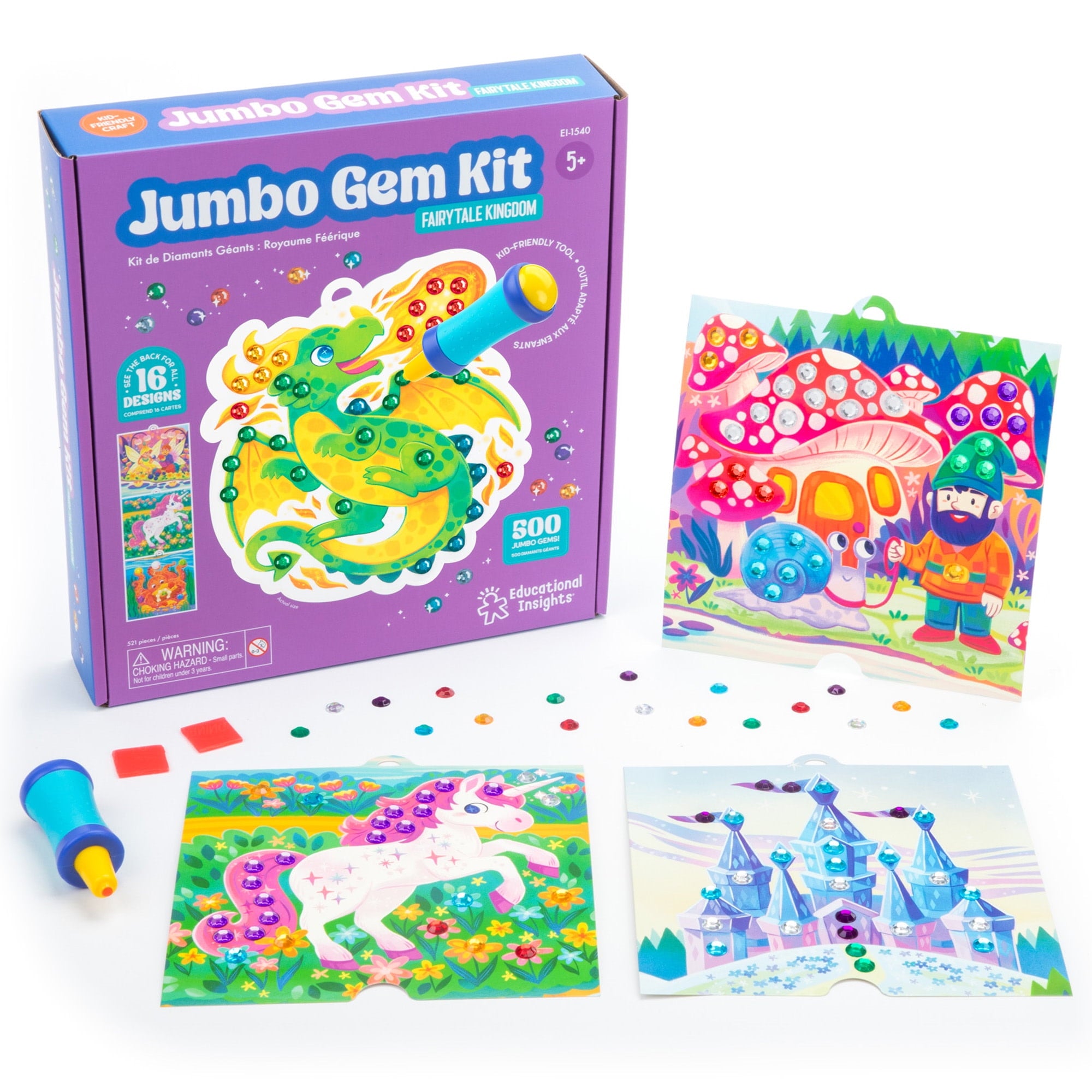 Educational Insights Jumbo Gem Kit, Arts & Crafts Sets And Supplies fo