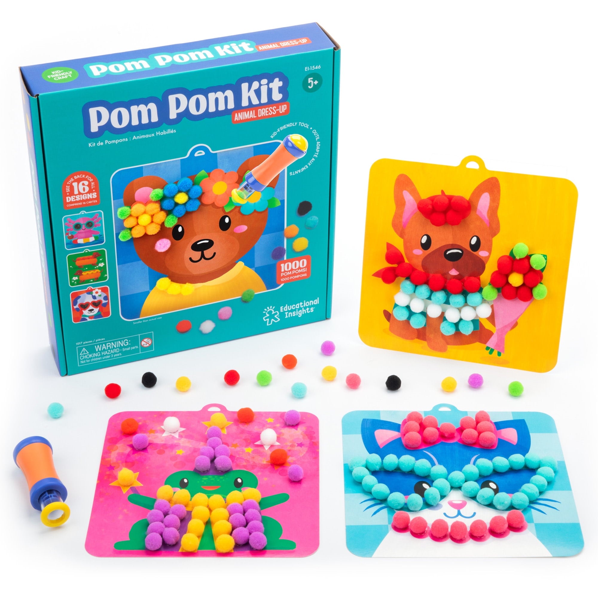 Educational Insights Pom Pom Craft Kit, Arts & Crafts Sets And Supplie