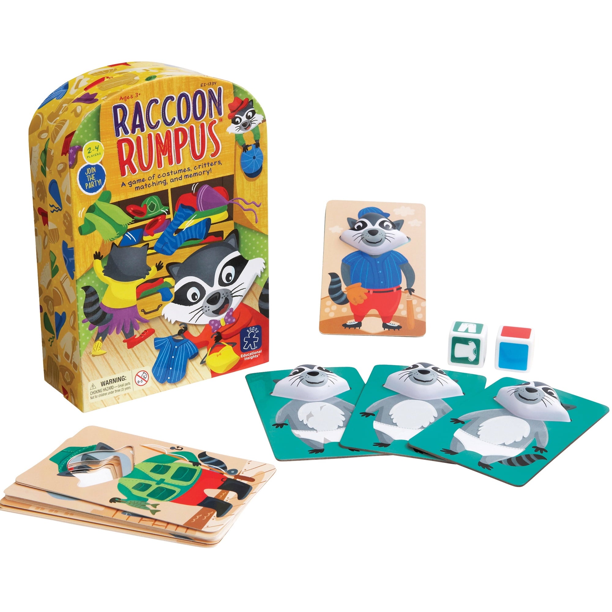 Educational Insights Raccoon Rumpus, Preschool Board Game, Matching Ac