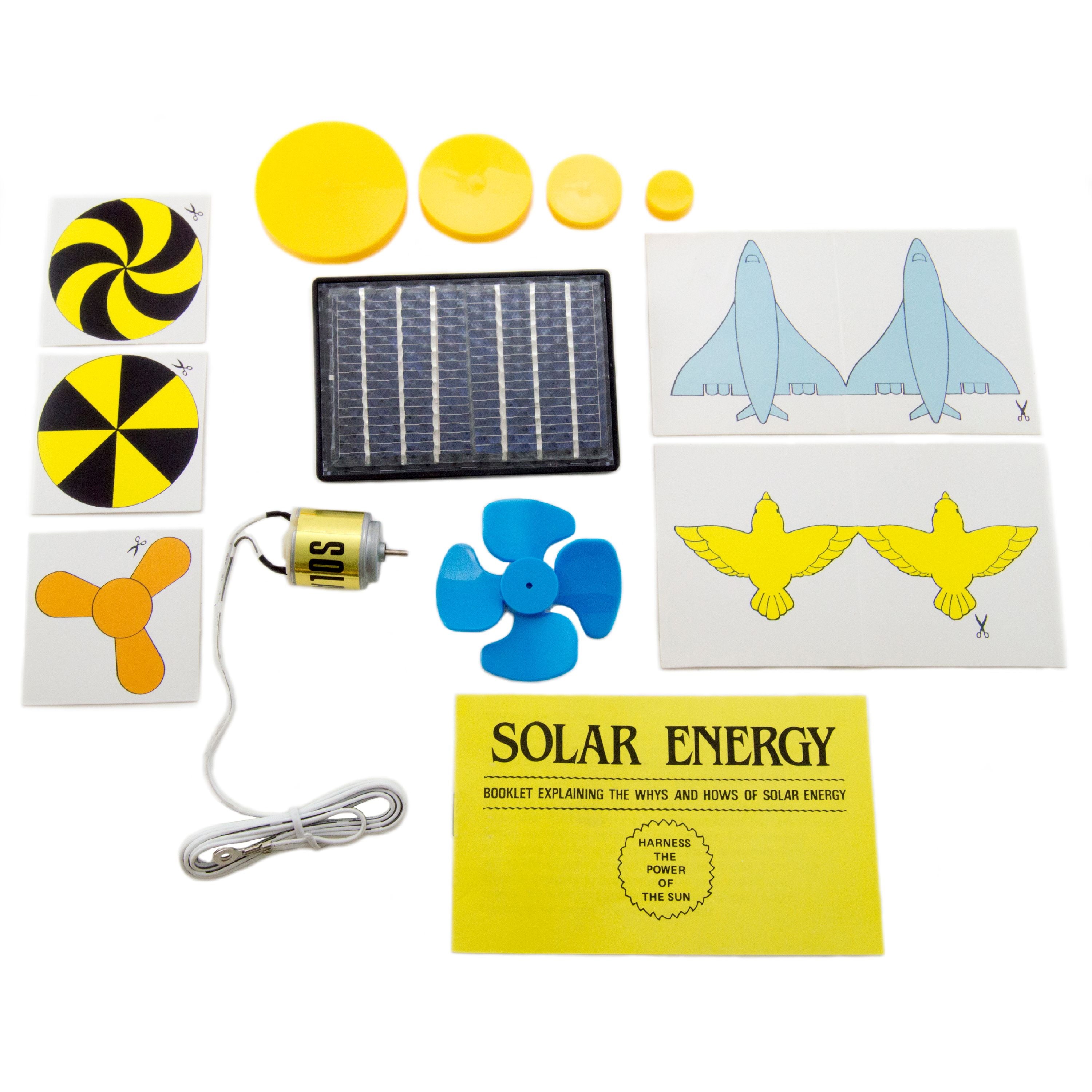 Educational Solar Energy Science Project Kit with Solar Panel, Motor,