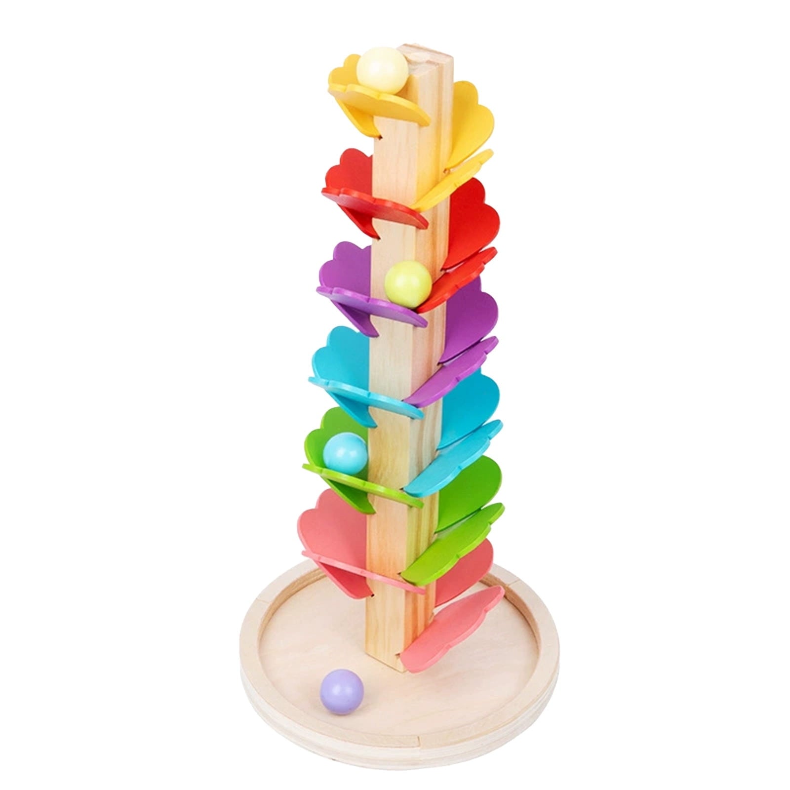 Educational Wooden Track Rolling Tower Toy with Sound and Music Kids G