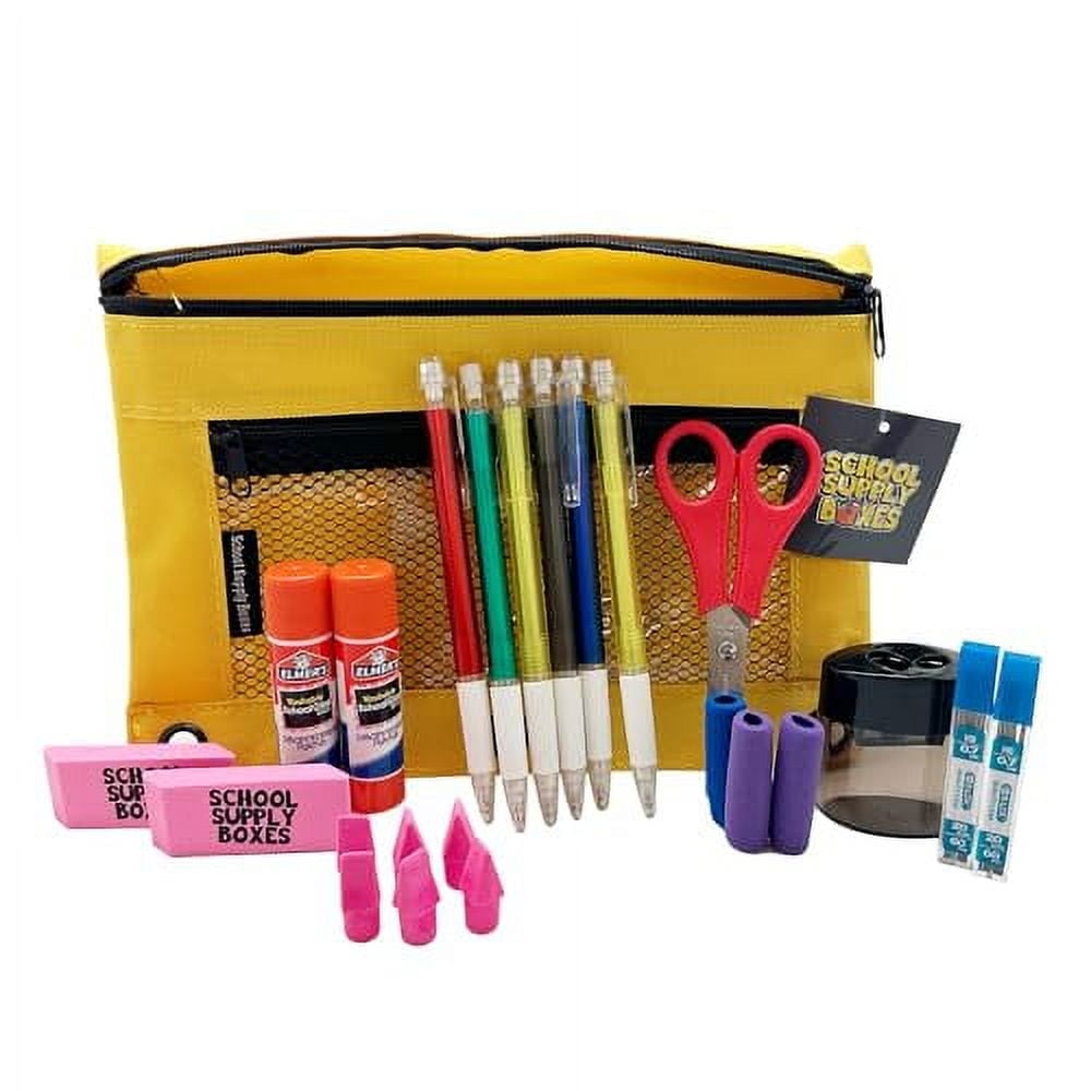 Elementary School Essentials 24-Piece Pencil Pouch Set – Complete Ba