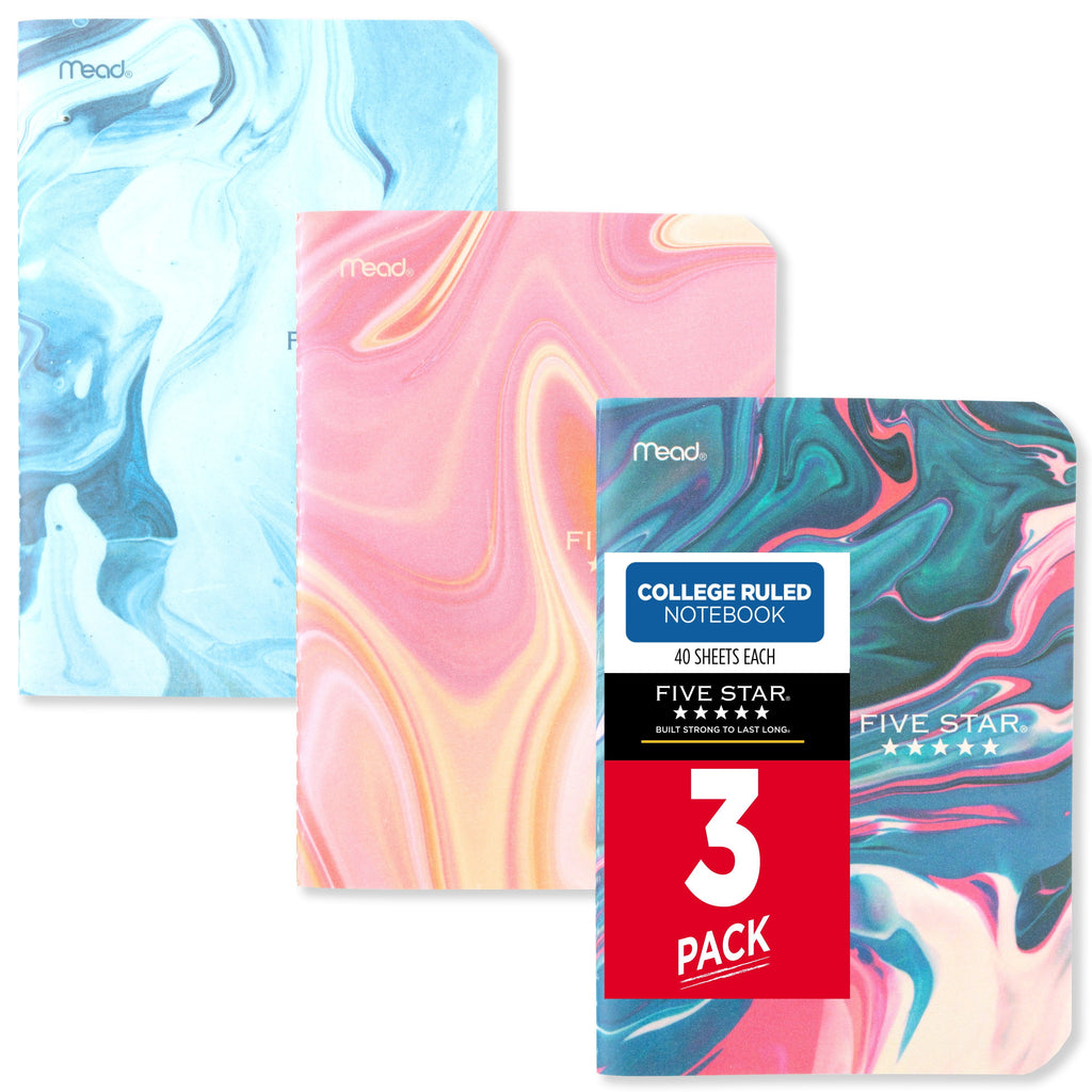 Five Star Fashion College Ruled Writing Notebook, 5" x 7", Biodome, Po