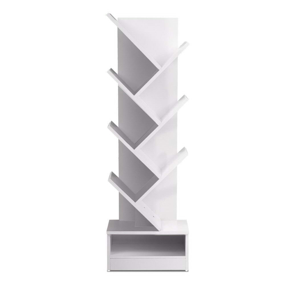 NNEDSZ Display Shelf 7-Shelf Tree Bookshelf Book Storage Rack Bookcase White