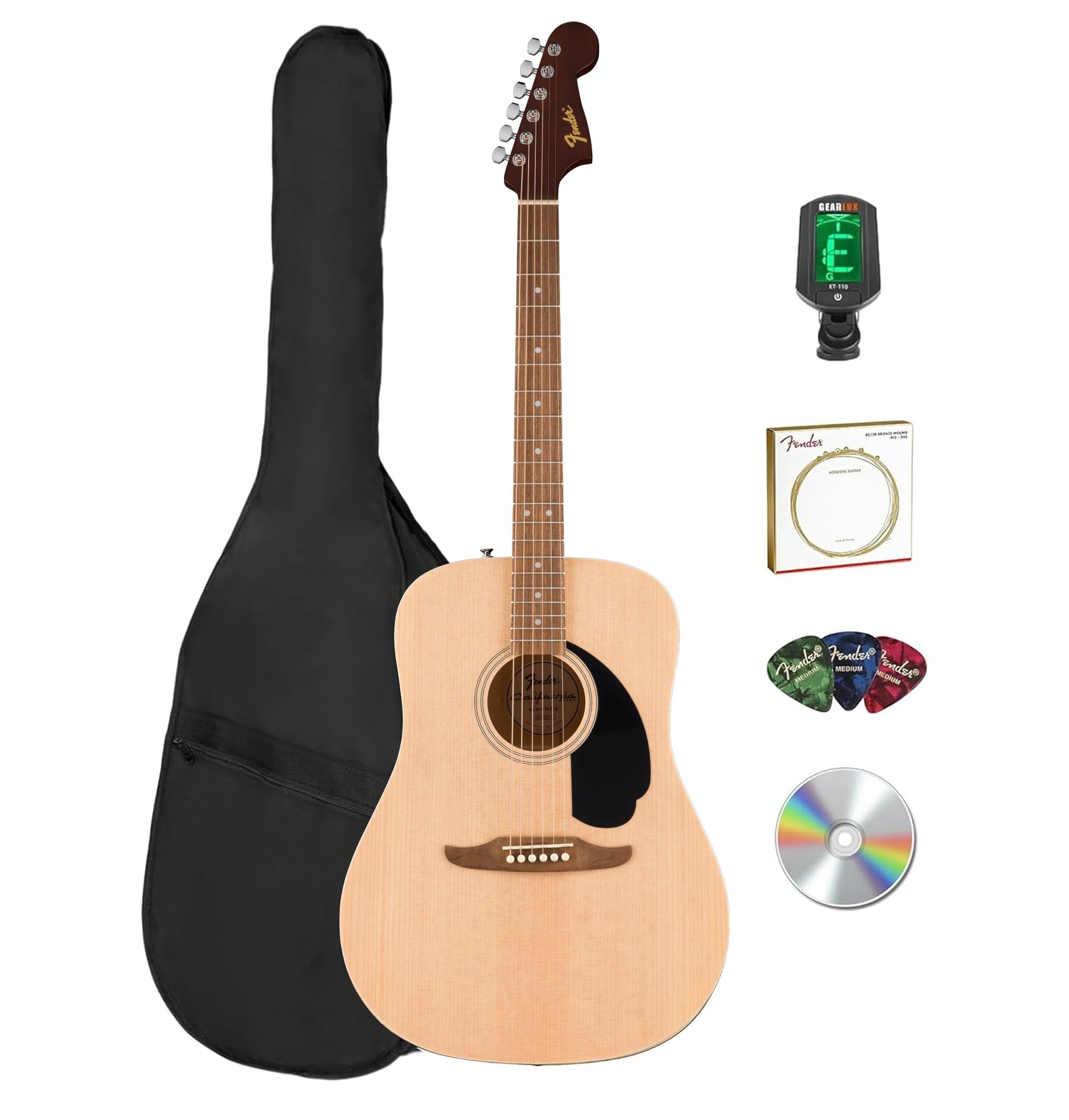 Fender FA Series Dreadnought Acoustic Guitar - 2-Color Sunburst w/ Gig