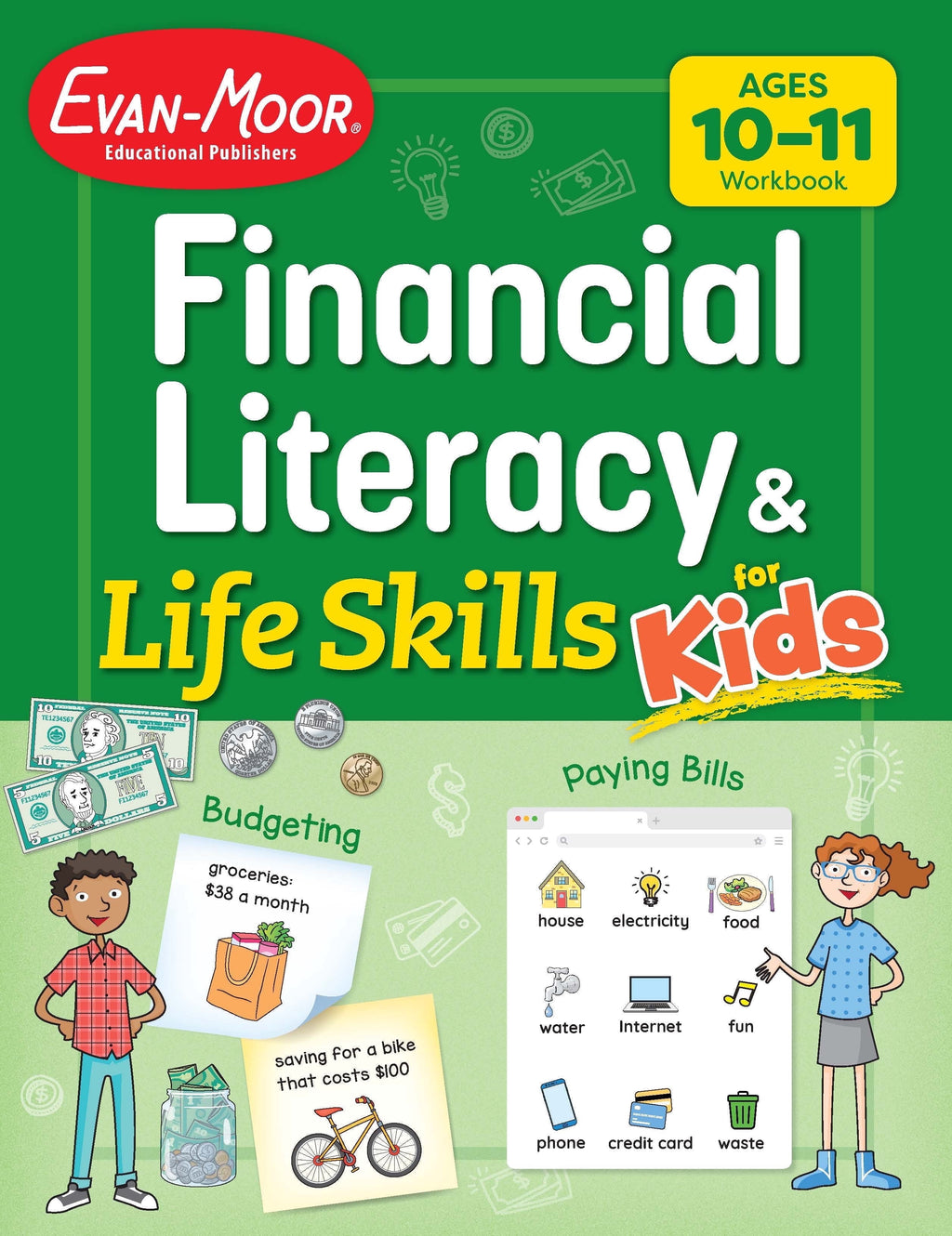 Evan-Moor Financial Literacy and Life Skills for Kids, Age 10 - 11 Wor