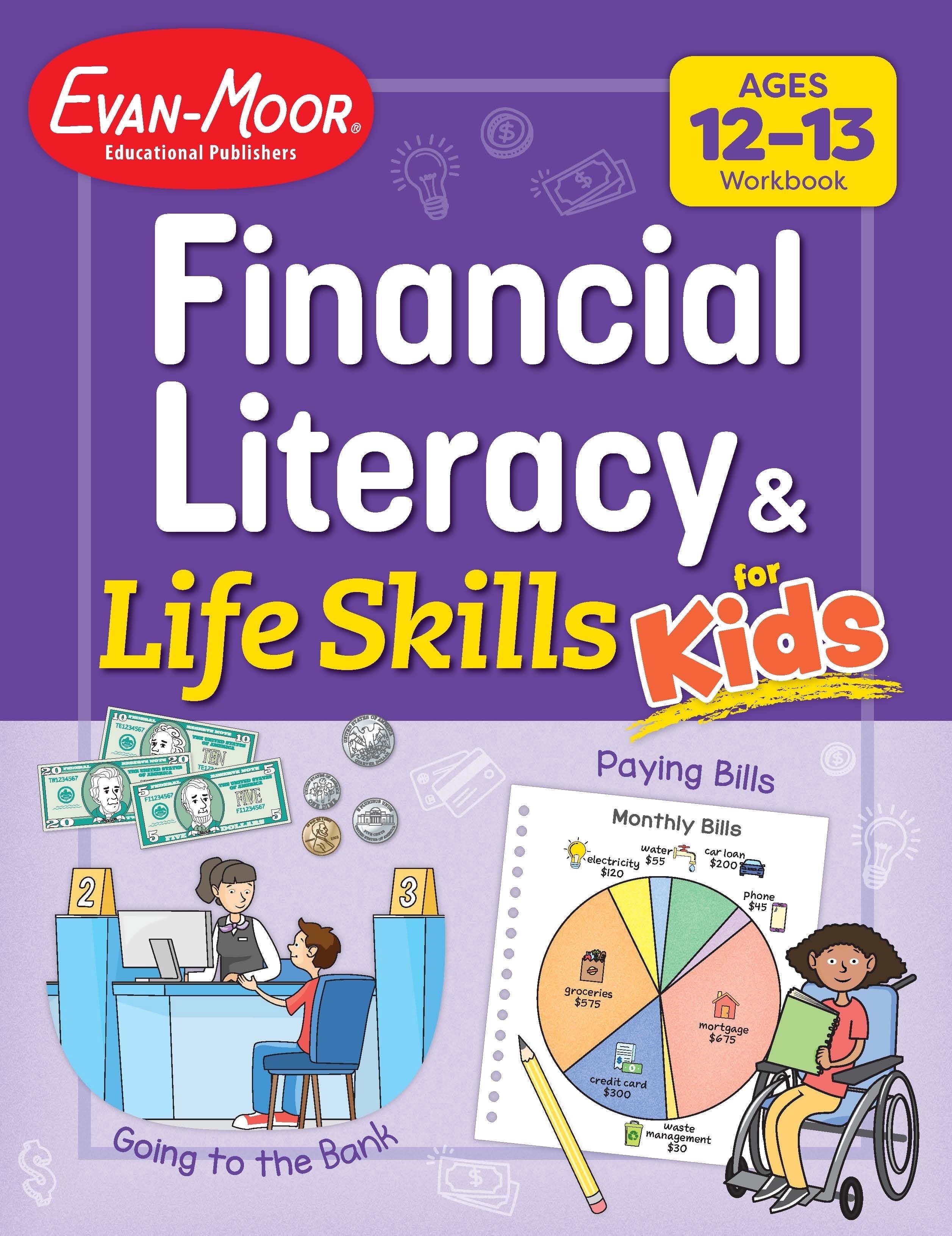 Evan-Moor Financial Literacy and Life Skills for Kids, Age 10 - 11 Wor