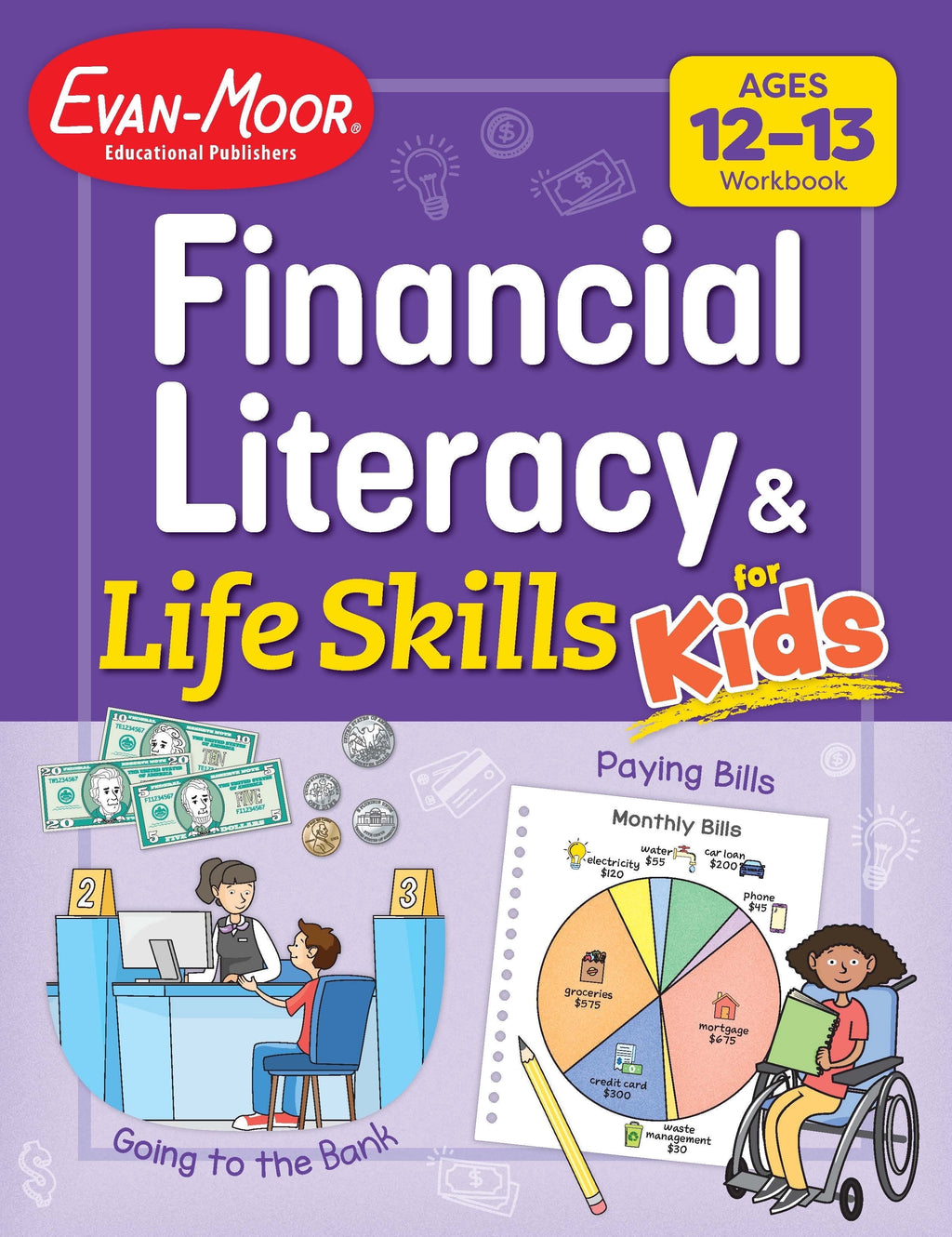 Evan-Moor Financial Literacy and Life Skills for Kids, Age 10 - 11 Wor