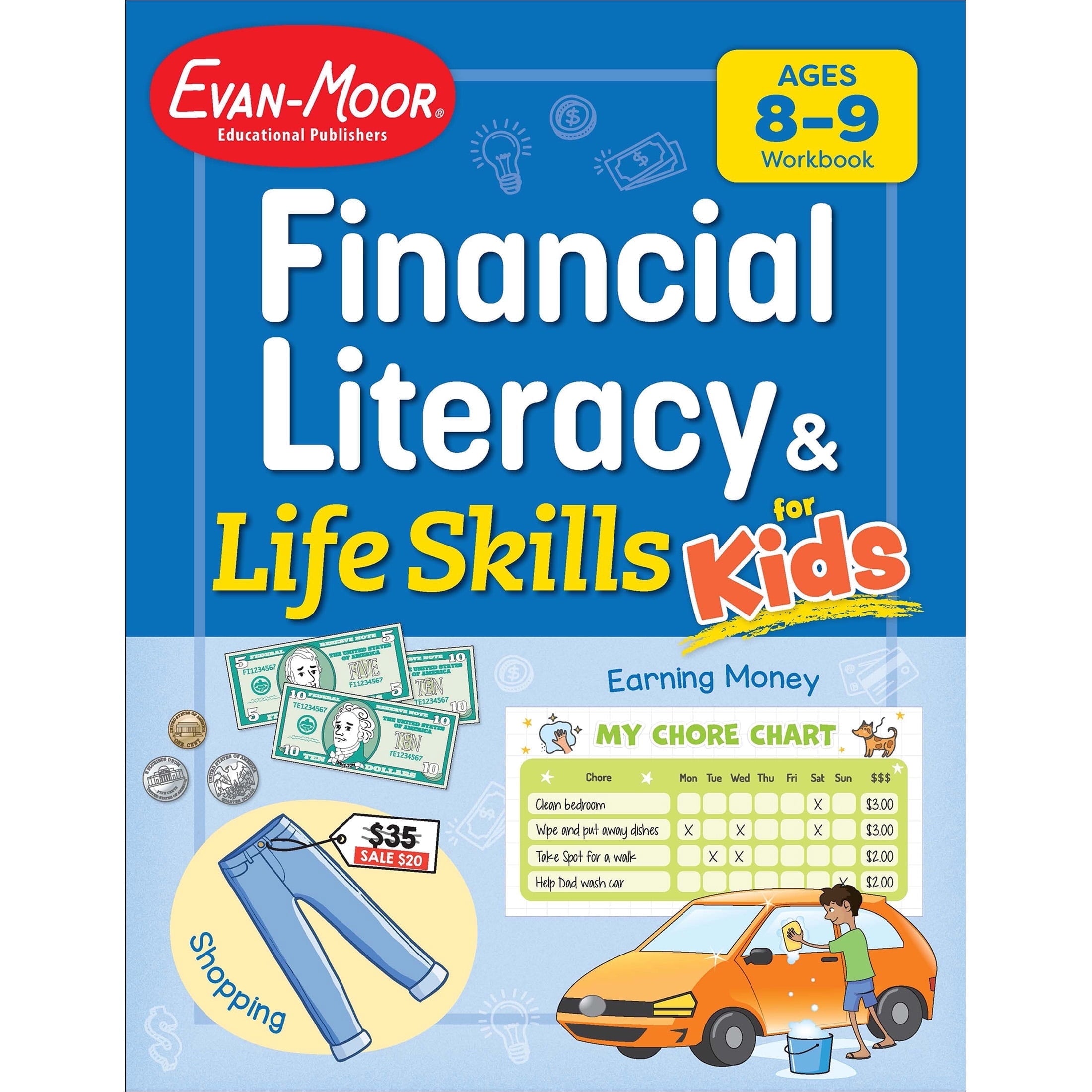 Evan-Moor Financial Literacy and Life Skills for Kids, Age 10 - 11 Wor