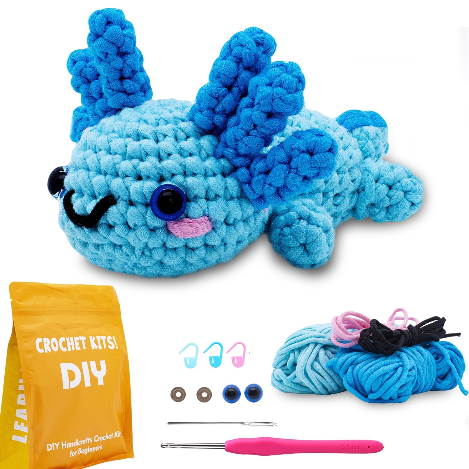 Fountwell Crochet Kits Clearance,Learn to Crochet Kit for Beginners; S