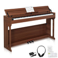 Glarry 88 Key Full Weighted Digital Piano with Furniture Stand, Audio