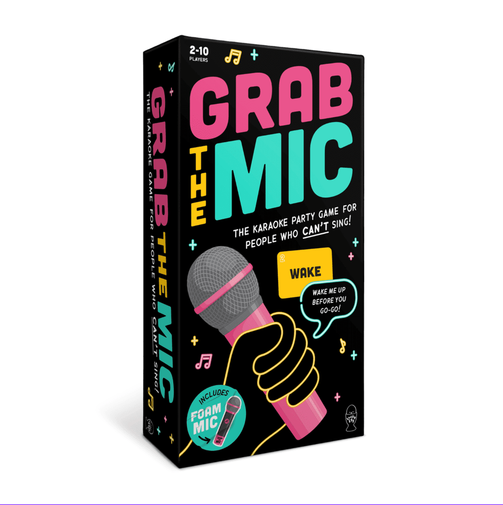 Lucky Egg Official Grab The Mic – Family Karaoke Board Game w/Foam M