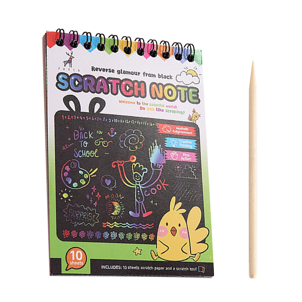 Green Reusable Scratch Art Paper Set For Children With Sketch Tool Cre