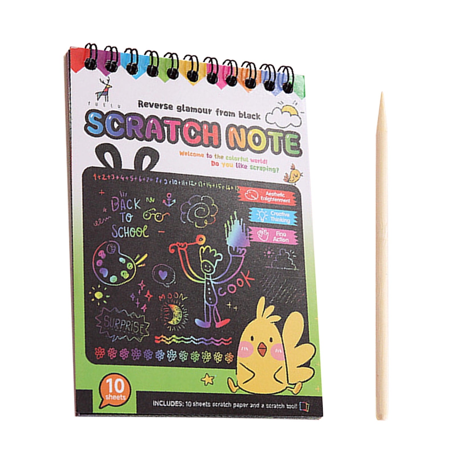 Green Reusable Scratch Art Paper Set For Children With Sketch Tool Cre