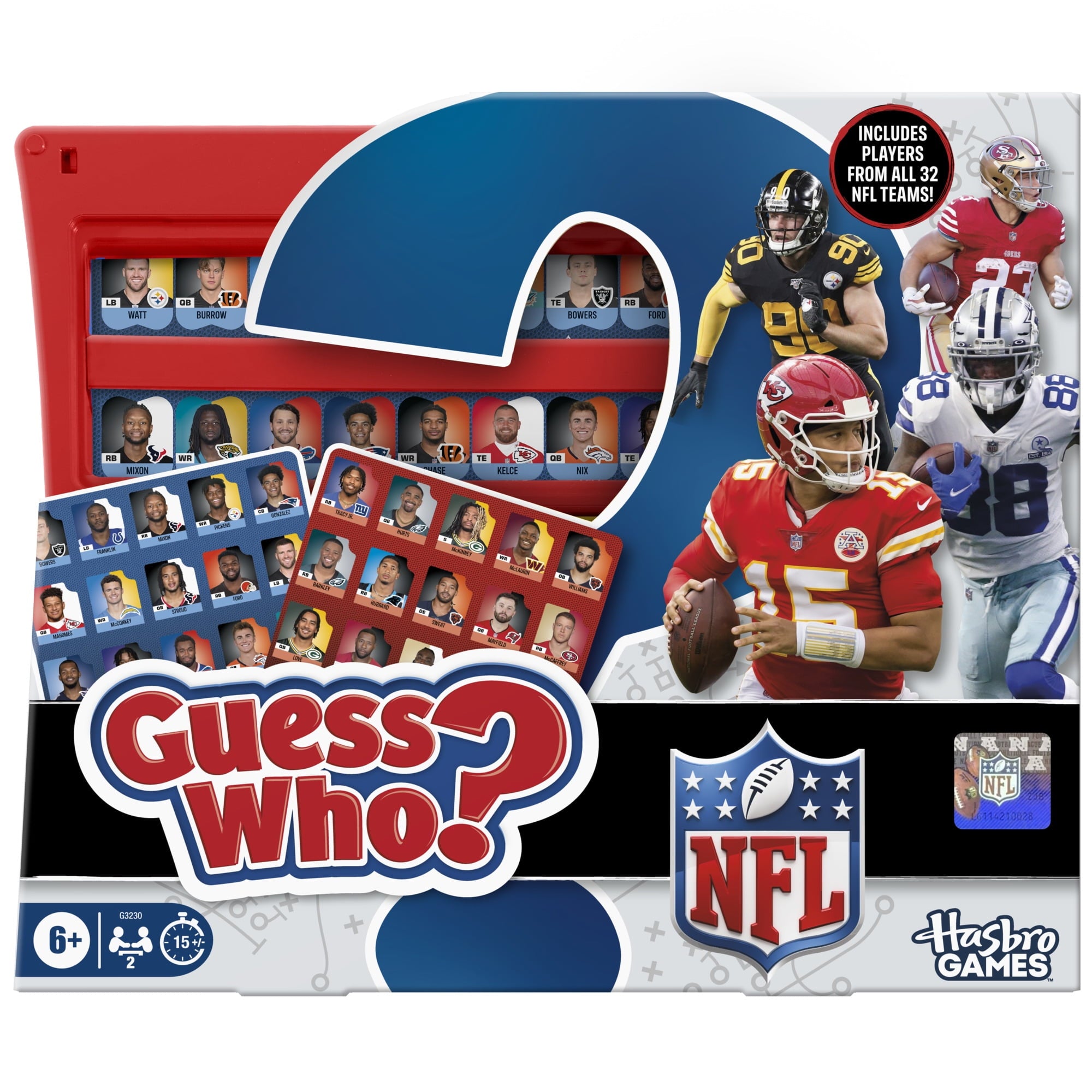 Guess Who? NFL Edition Board Game, Officially Licensed, Birthday Gifts