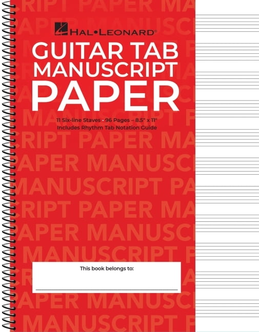 Guitar Tablature Manuscript Paper Wire-Bound Blank Sheet Music Book 11