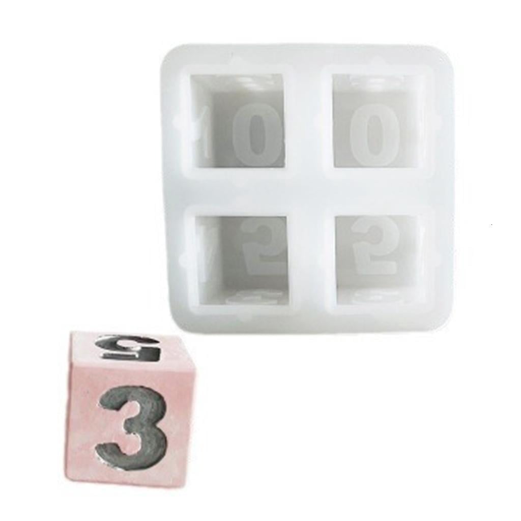 HILOGEL Epoxy Resin Silicone Molds for Making Block Calendar, Dices, C