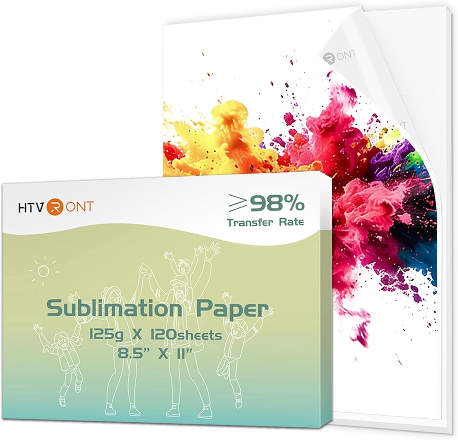 HTVRONT Sublimation Paper 8.5 x 11 Inch - 120 Sheets Easy to Transfer