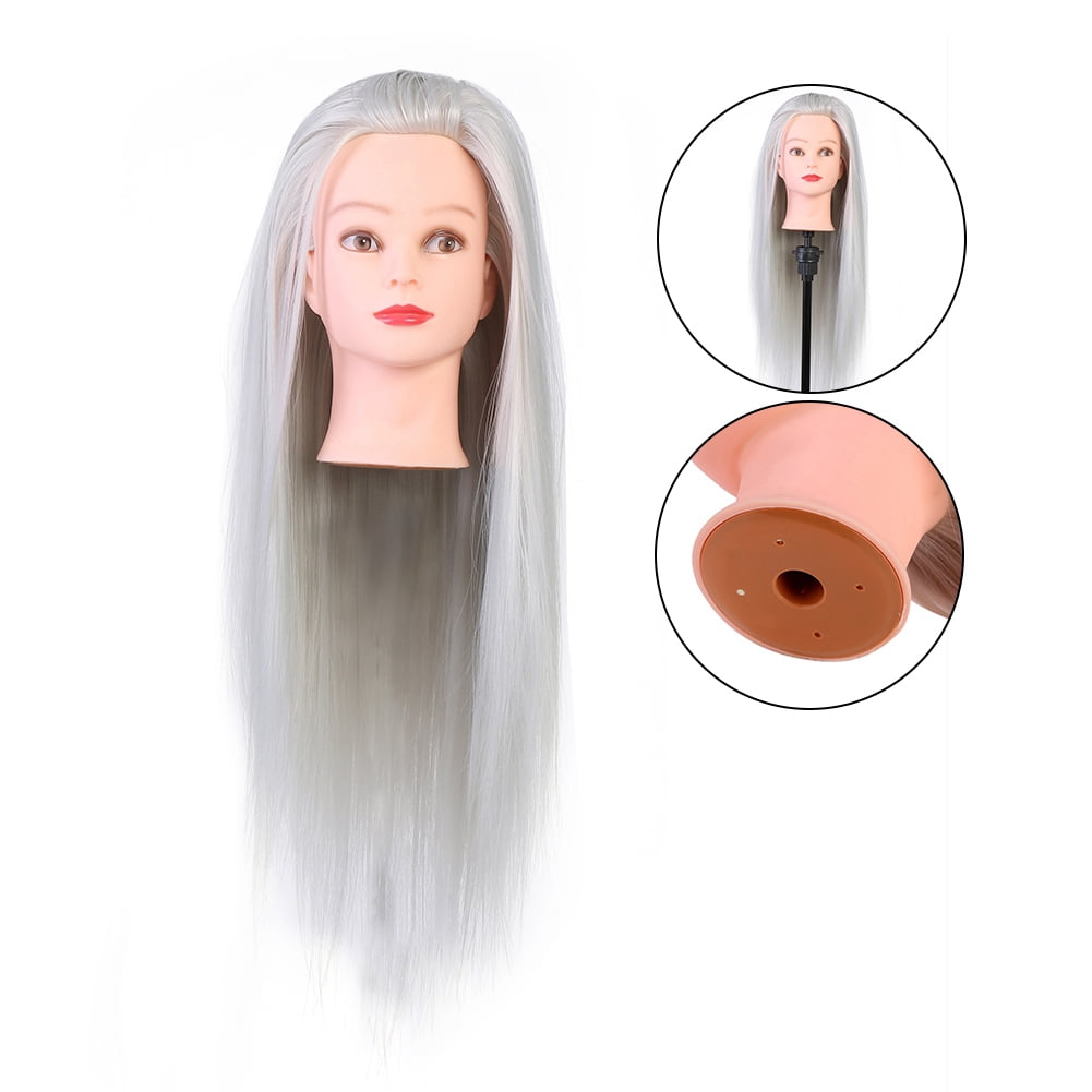 Hair Salon Cosmetology Training Mannequin Head - Gray 23.6 inch / 60 c