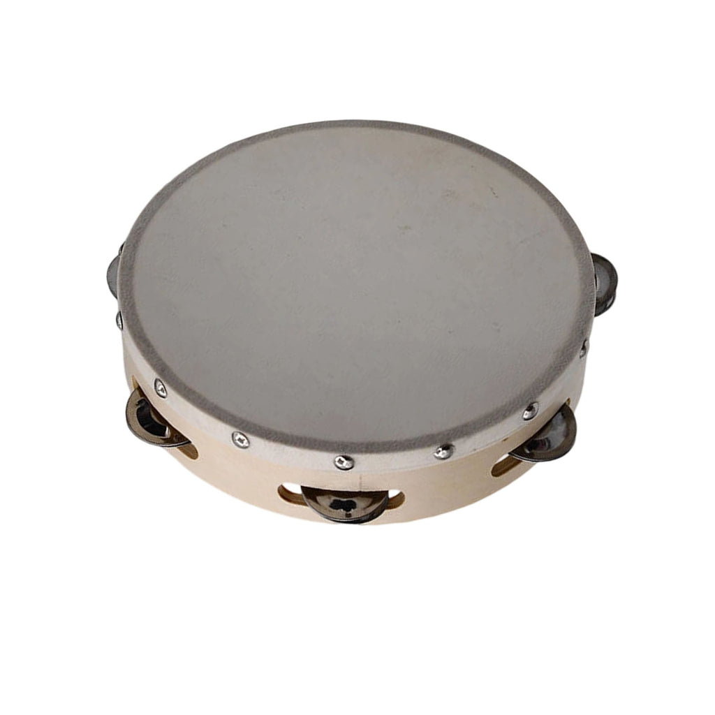 Hand Tambourine Drum for Kids | 4/6/7/8/9/10 Inch Poplar Wood | Alumin