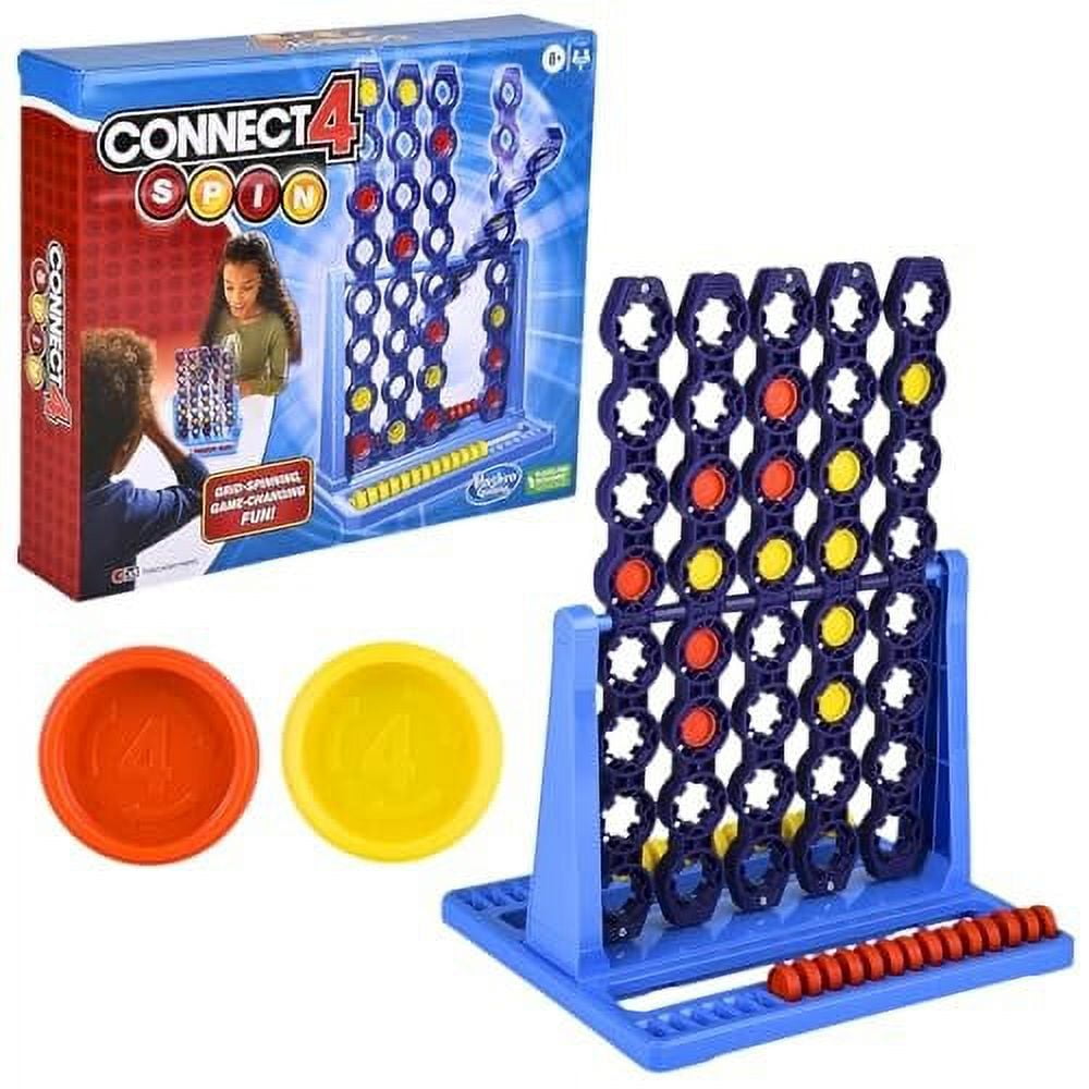 Hasbro Gaming Connect 4 Spin Game, Features Spinning Connect 4 Grid, 2