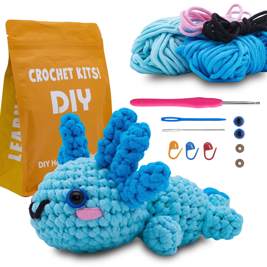 HearthLoop Beginner Crochet Kit – Bunny Amigurumi with Yarn, Hook &