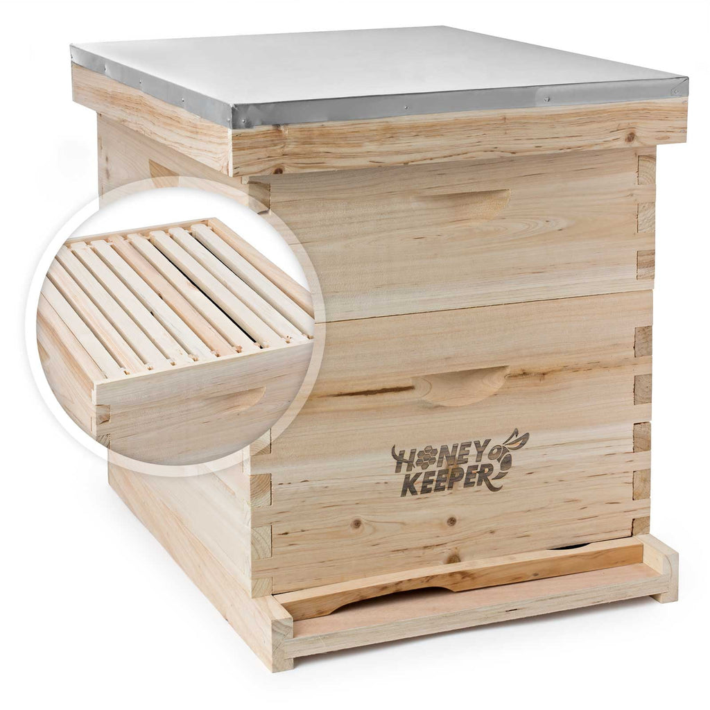 Honey Keeper Beehive 20 Frame Complete Box Kit (10 Deep and 10 Medium)
