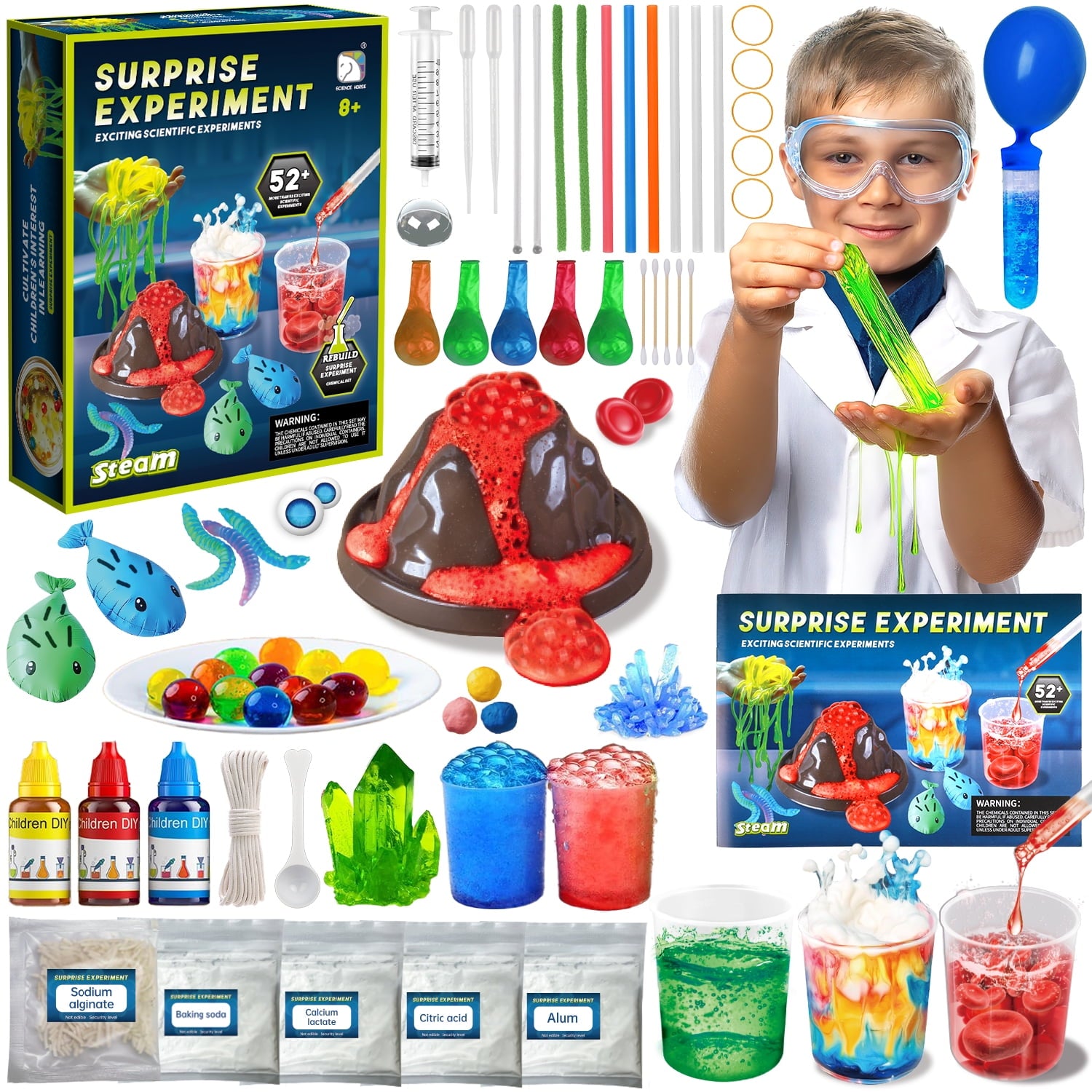Huge Wave Science Kit for Kids Ages 4-12, 52+ STEM Educational Experim