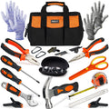 INCLY 24 PCS Real Tool Set with Tool Bag, Boys Small Real Hand Tools K