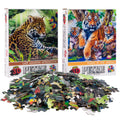 Jaguar & Tigers Set of 2 300 Piece Lenticular Jigsaw Puzzles Prime 3D
