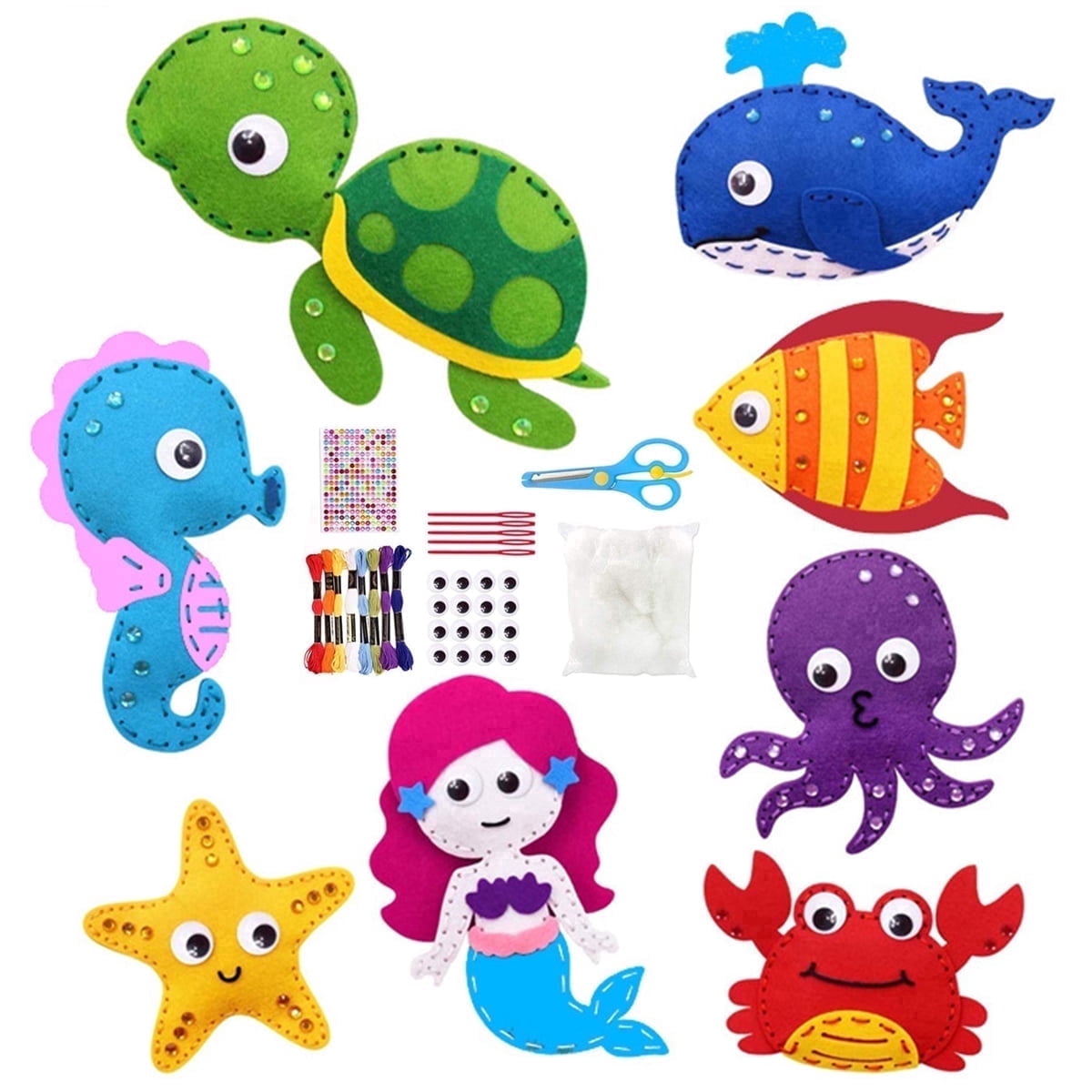 Jetcloudlive Kids Sewing Kit Woodland Animals Craft Kit - Make Your Ow