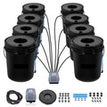 KFFKFF DWC Hydroponic System, 5 Gallon 8 Buckets, Deep Water Culture G