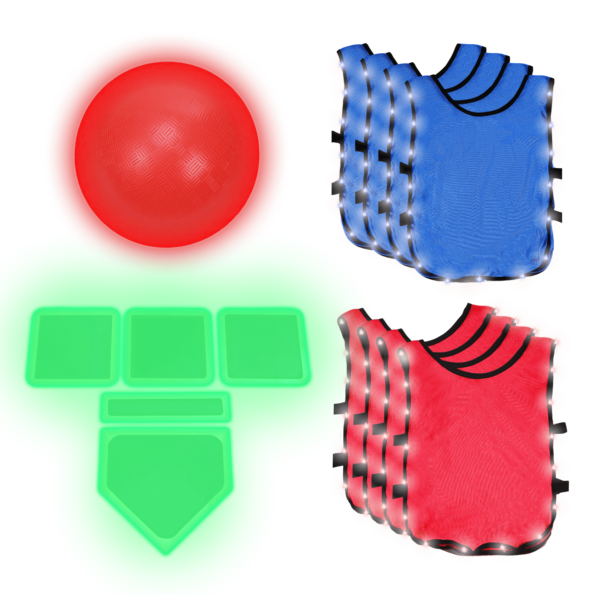 LED Kickball Set, Light-Up Outdoor Sports Game, for All Ages, by MinnA