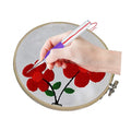 LOLIPPYY Back to School Punch Needle Embroidery Tool Purple Stainless