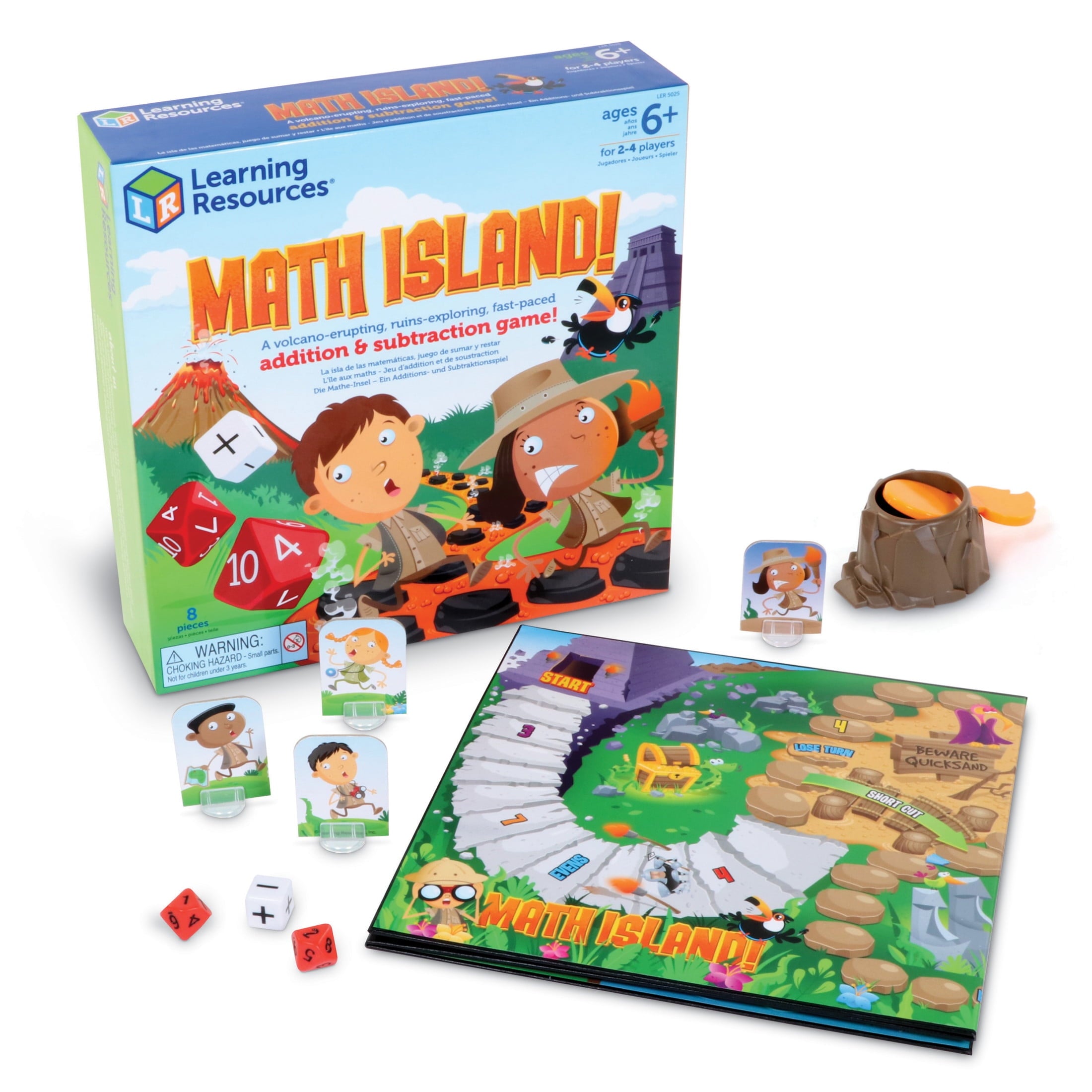 Learning Resources Math Island Addition & Subtraction Game , Board Gam