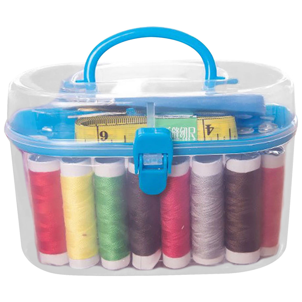 LiUMX Deluxe Sewing Kit with Double-Layer Storage Box - 16 Colored Thr