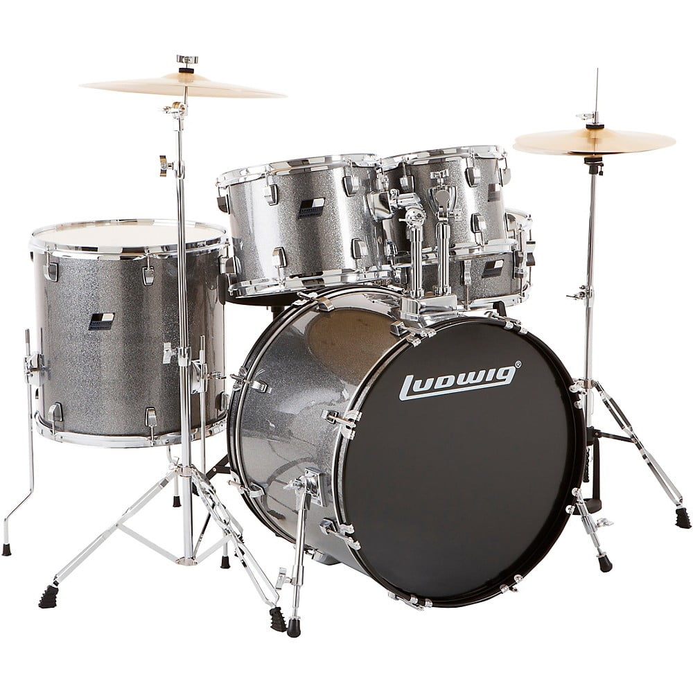 Ludwig Backbeat Complete 5-Piece Drum Set with Hardware and Cymbals, M