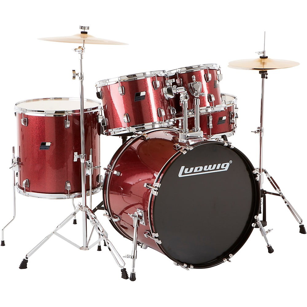 Ludwig Backbeat Complete 5-Piece Drum Set with Hardware and Cymbals, M